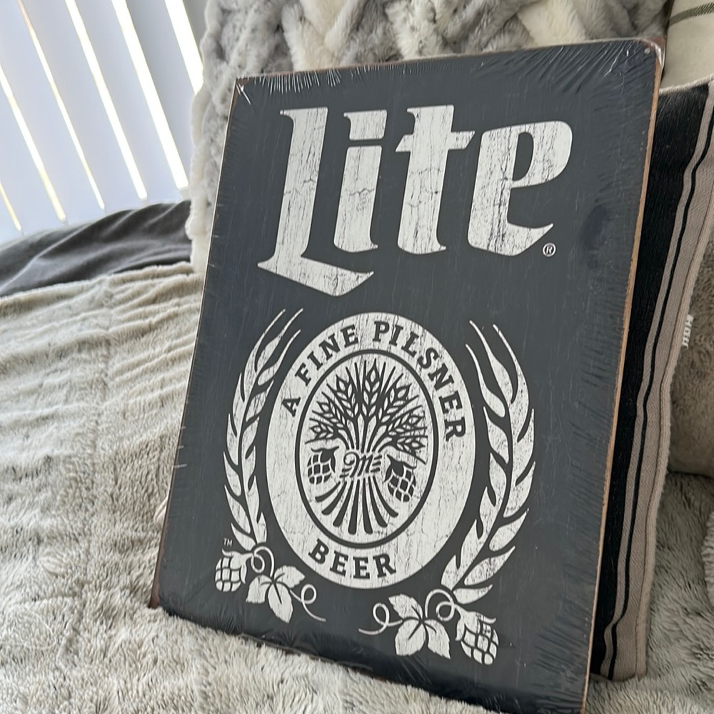 Vintage Miller Lite Tin Sign